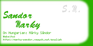 sandor marky business card